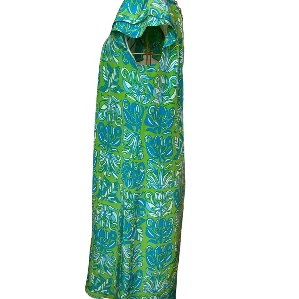 Lilly Pulitzer Joanna Limeade Silk Dress Size 4 - Picture 7 of 13